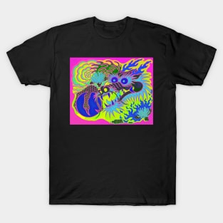 Neon Dragon With 4 Elements Variant 26 T-Shirt